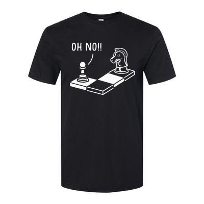 Oh No Knight To Pawn Funny Chess Player Gift Idea Board Game Softstyle CVC T-Shirt