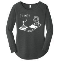 Oh No Knight To Pawn Funny Chess Player Idea Board Game Women's Perfect Tri Tunic Long Sleeve Shirt