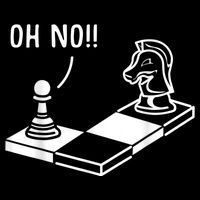 Oh No Knight To Pawn Funny Chess Player Idea Board Game 16 in Basic Backpack