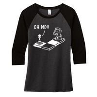 Oh No Knight To Pawn Funny Chess Player Idea Board Game Women's Tri-Blend 3/4-Sleeve Raglan Shirt