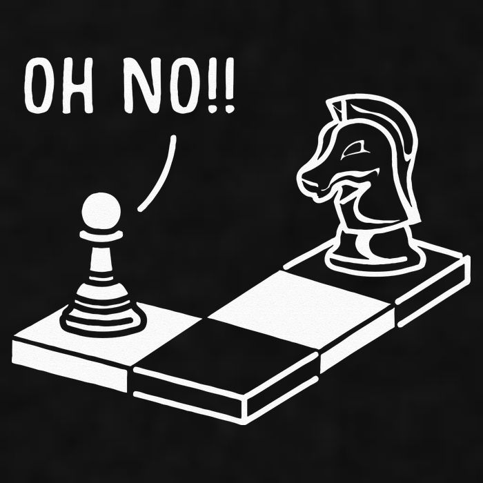 Oh No Knight To Pawn Funny Chess Player Gift Idea Board Game Ladies PosiCharge Tri-Blend Wicking Tank