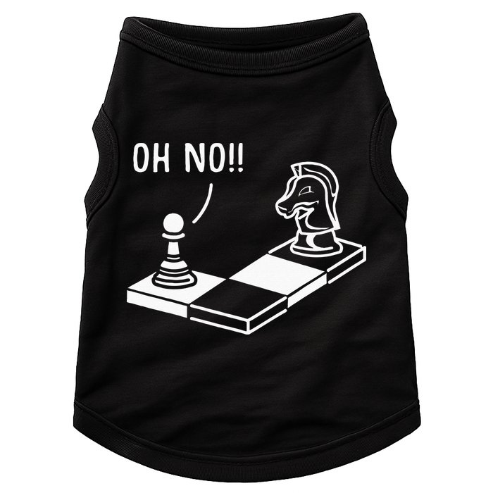 Oh No Knight To Pawn Funny Chess Player Gift Idea Board Game Doggie Tank