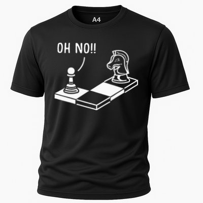 Oh No Knight To Pawn Funny Chess Player Gift Idea Board Game Performance Shirt