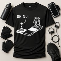 Oh No Knight To Pawn Funny Chess Player Gift Idea Board Game Performance Shirt
