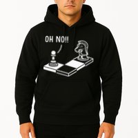Oh No Knight To Pawn Funny Chess Player Gift Idea Board Game Hoodie