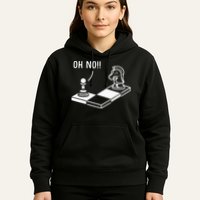 Oh No Knight To Pawn Funny Chess Player Gift Idea Board Game Hoodie