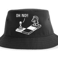 Oh No Knight To Pawn Funny Chess Player Gift Idea Board Game Sustainable Bucket Hat