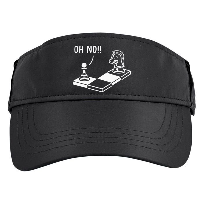 Oh No Knight To Pawn Funny Chess Player Gift Idea Board Game Adult Drive Performance Visor