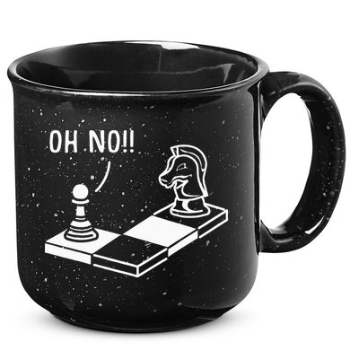 Oh No Knight To Pawn Funny Chess Player Gift Idea Board Game 15oz Campfire Ceramic Mug