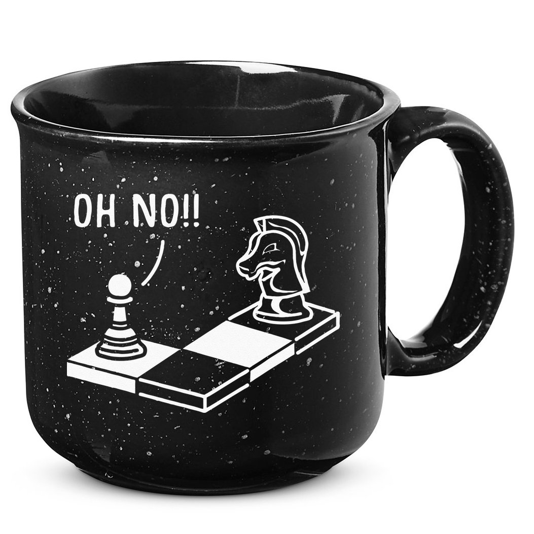 Oh No Knight To Pawn Funny Chess Player Gift Idea Board Game 15oz Campfire Ceramic Mug