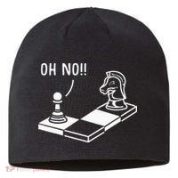 Oh No Knight To Pawn Funny Chess Player Gift Idea Board Game Sustainable Beanie
