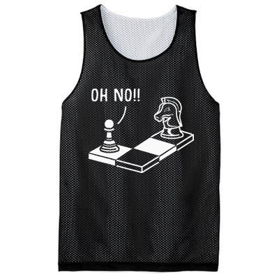 Oh No Knight To Pawn Funny Chess Player Gift Idea Board Game Mesh Reversible Basketball Jersey Tank