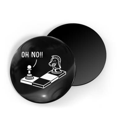 Oh No Knight To Pawn Funny Chess Player Gift Idea Board Game Magnet