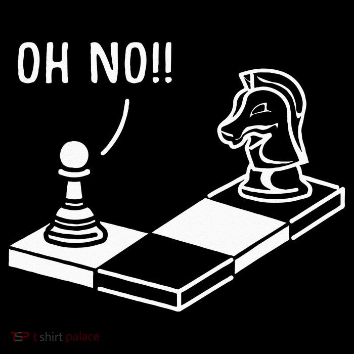 Oh No Knight To Pawn Funny Chess Player Gift Idea Board Game Poster
