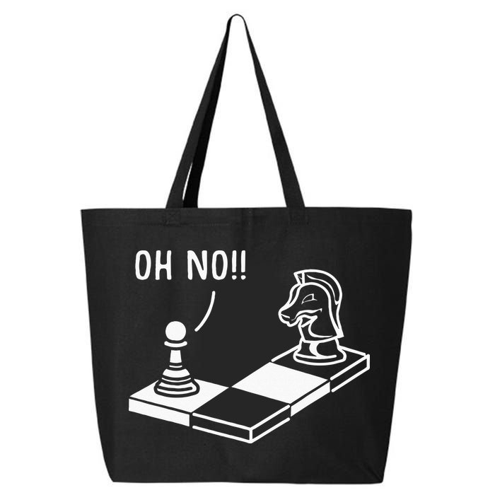 Oh No Knight To Pawn Funny Chess Player Gift Idea Board Game 25L Jumbo Tote