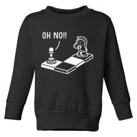 Oh No Knight To Pawn Funny Chess Player Gift Idea Board Game Toddler Sweatshirt