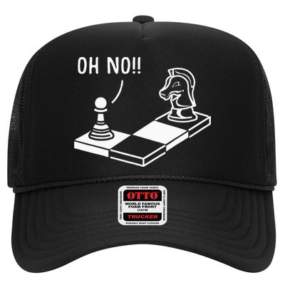 Oh No Knight To Pawn Funny Chess Player Gift Idea Board Game Trucker Hat