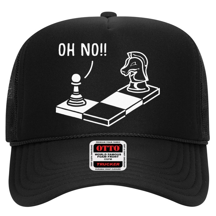 Oh No Knight To Pawn Funny Chess Player Gift Idea Board Game Hat