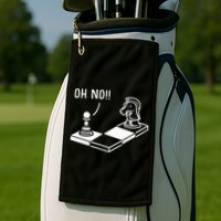 Oh No Knight To Pawn Funny Chess Player Gift Idea Board Game Golf Towel