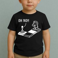 Oh No Knight To Pawn Funny Chess Player Gift Idea Board Game Toddler T-Shirt