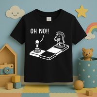 Oh No Knight To Pawn Funny Chess Player Gift Idea Board Game Toddler T-Shirt