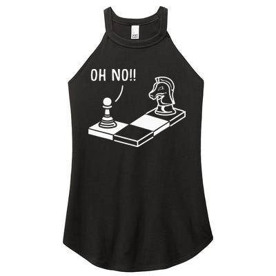 Oh No Knight To Pawn Funny Chess Player Gift Idea Board Game Women's Perfect Tri Rocker Tank
