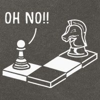 Oh No Knight To Pawn Funny Chess Player Gift Idea Board Game Cotton Canvas Backpack