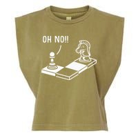 Oh No Knight To Pawn Funny Chess Player Gift Idea Board Game Garment-Dyed Women's Muscle Tee