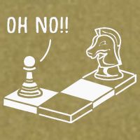 Oh No Knight To Pawn Funny Chess Player Gift Idea Board Game Garment-Dyed Women's Muscle Tee