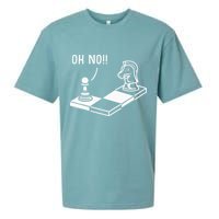 Oh No Knight To Pawn Funny Chess Player Gift Idea Board Game Sueded Cloud Jersey T-Shirt