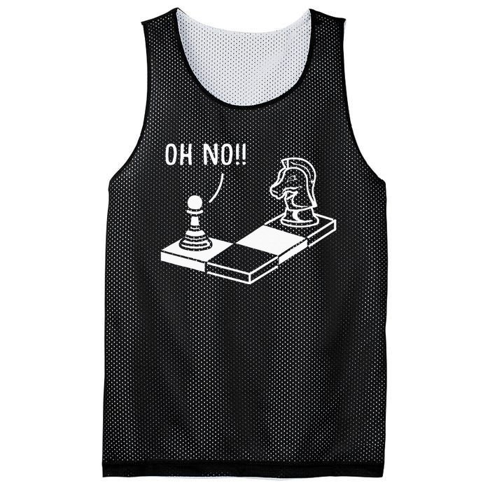 Oh No Knight To Pawn Funny Chess Player Gift Idea Board Game Mesh Reversible Basketball Jersey Tank