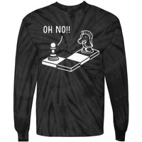 Oh No Knight To Pawn Funny Chess Player Gift Idea Board Game Tie-Dye Long Sleeve Shirt