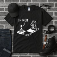 Oh No Knight To Pawn Funny Chess Player Gift Idea Board Game Tall T-Shirt