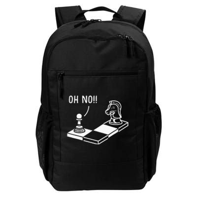 Oh No Knight To Pawn Funny Chess Player Gift Idea Board Game Daily Commute Backpack