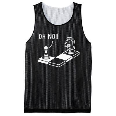 Oh No Knight To Pawn Funny Chess Player Gift Idea Board Game Mesh Reversible Basketball Jersey Tank