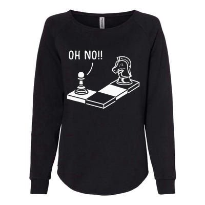 Oh No Knight To Pawn Funny Chess Player Gift Idea Board Game Womens California Wash Sweatshirt