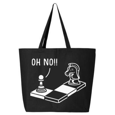 Oh No Knight To Pawn Funny Chess Player Gift Idea Board Game 25L Jumbo Tote