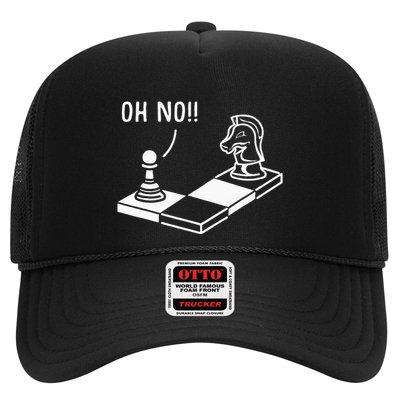 Oh No Knight To Pawn Funny Chess Player Gift Idea Board Game Trucker Hat