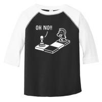Oh No Knight To Pawn Funny Chess Player Gift Idea Board Game Toddler Fine Jersey T-Shirt