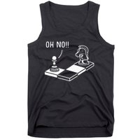 Oh No Knight To Pawn Funny Chess Player Gift Idea Board Game Tank Top