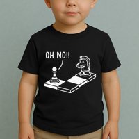 Oh No Knight To Pawn Funny Chess Player Gift Idea Board Game Toddler T-Shirt