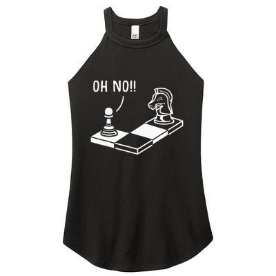 Oh No Knight To Pawn Funny Chess Player Gift Idea Board Game Women's Perfect Tri Rocker Tank