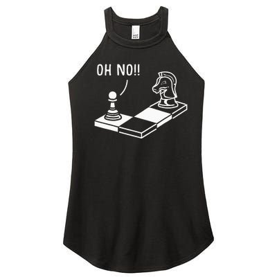 Oh No Knight To Pawn Funny Chess Player Gift Idea Board Game Women's Perfect Tri Rocker Tank