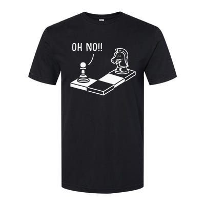 Oh No Knight To Pawn Funny Chess Player Gift Idea Board Game Softstyle® CVC T-Shirt