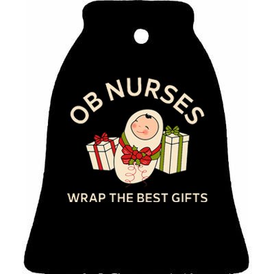 OB Nurse Labor and Delivery Nurse Thanksgiving Christmas Ceramic Bell Ornament