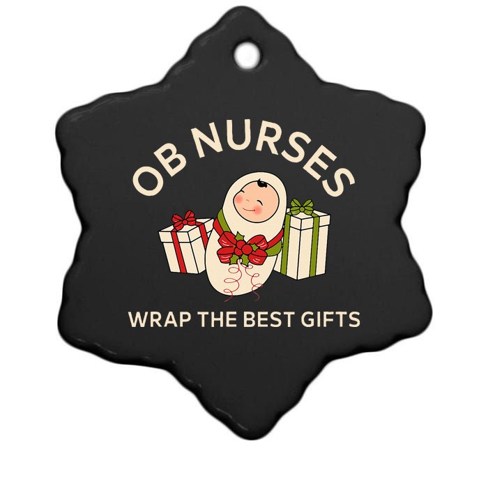 OB Nurse Labor and Delivery Nurse Thanksgiving Christmas Ceramic Star Ornament