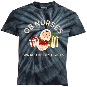 OB Nurse Labor and Delivery Nurse Thanksgiving Christmas Kids Tie-Dye T-Shirt