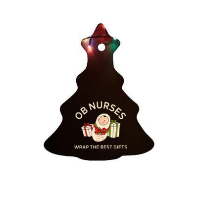 OB Nurse Labor and Delivery Nurse Thanksgiving Christmas Ceramic Tree Ornament