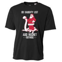 On Naughty List Funny Merry Christmas Day Santa Elf Graphic Hoodie Cooling Performance Crew T-Shirt