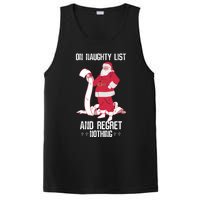 On Naughty List Funny Merry Christmas Day Santa Elf Graphic Hoodie PosiCharge Competitor Tank